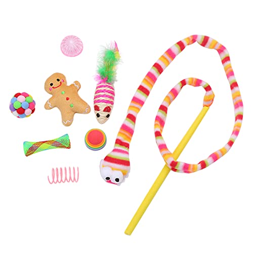 jojobasec Weihnachtliches Haustierspielzeug, mehrfarbig, Weihnachtsset, interaktives Katzenspielzeug, kleines Spielzeug, Kombinationsset, Socke, Haustierbedarf jojobasec Weihnachtliches Haustierspielzeug, mehrfarbig, Weihnachtsset, interaktives Katzenspielzeug, kleines Spielzeug, Kombinationsset, Socke, Haustierbedarf von jojobasec