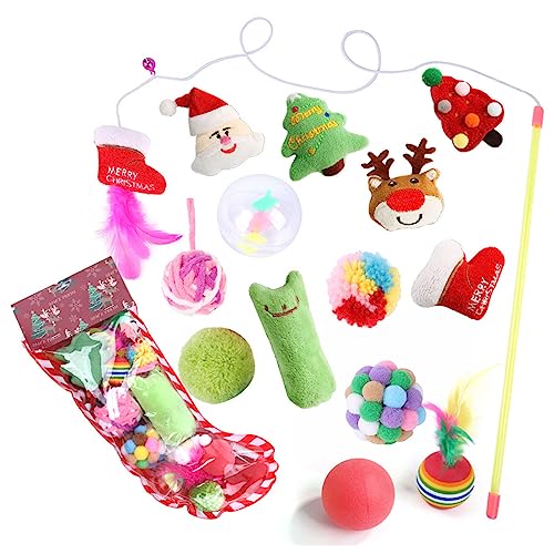 jojobasec Weihnachts-Katzenspielzeug, Ersatzköpfe, Zubehör mit buntem Weihnachtsmann-Kätzchen-Spielkopf jojobasec Weihnachts-Katzenspielzeug, Ersatzköpfe, Zubehör mit buntem Weihnachtsmann-Kätzchen-Spielkopf von jojobasec