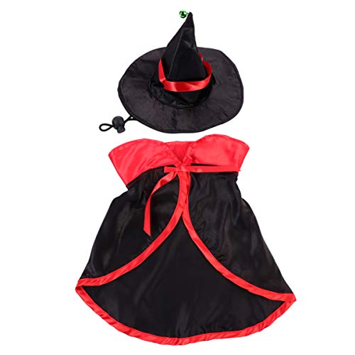 jojofuny Hexenmantel für Haustiere Zaubererhut Halloween-kostüme für Haustiere Katze Hund Cosplay Zartes Design Hochwertiger Stoff jojofuny Hexenmantel für Haustiere Zaubererhut Halloween-kostüme für Haustiere Katze Hund Cosplay Zartes Design Hochwertiger Stoff von jojofuny