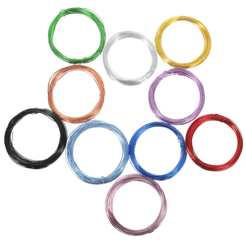 jojofuny Flexibler Aluminiumdraht 10 Rollen Schmuckdraht Aluminiumdraht Zur Perlenherstellung jojofuny Flexibler Aluminiumdraht 10 Rollen Schmuckdraht Aluminiumdraht Zur Perlenherstellung von jojofuny