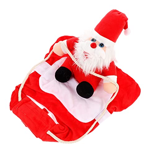 jojofuny 1stk Weihnachts-Haustier-Outfit Urlaub Haustierkleidung Haustier- -Reiter-kostüm Weihnachts-welpen-Pyjama Hund Santa Kostüm Santa Hundekostüm Hundekleidung Shirt Kleine von jojofuny
