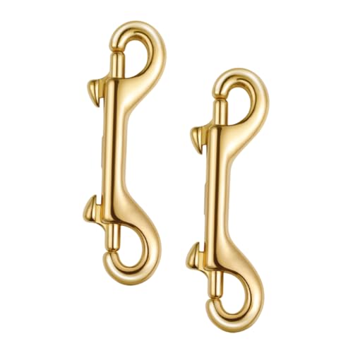 jojofuny 2 Stück Doppelte Hakenschnalle Und rostfrei Dual Haken mit Zwei Enden Pflicht Haustiere Haken für Haustierleinen Haken zum Einrasten Metallhaken Messing Golden jojofuny 2 Stück Doppelte Hakenschnalle Und rostfrei Dual Haken mit Zwei Enden Pflicht Haustiere Haken für Haustierleinen Haken zum Einrasten Metallhaken Messing Golden von jojofuny