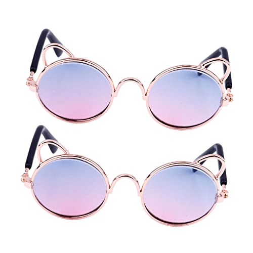 jojofuny Haustier Cosplay Brille Hund Lustige Katze Sonnenbrille Edelstahlrahmen Stilvoll Für Partys von jojofuny