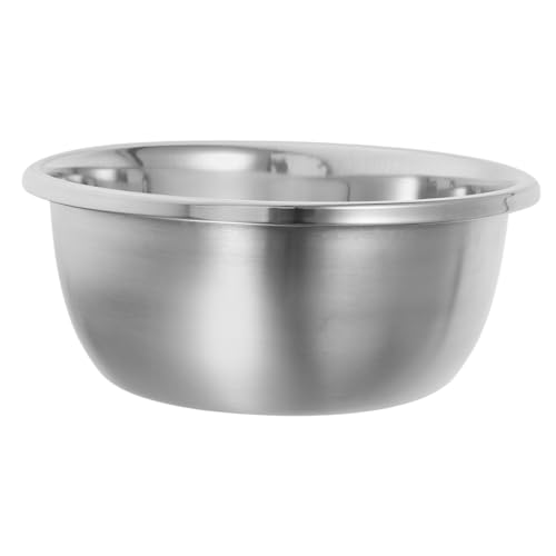 jojofuny Edelstahlschüssel Für Küche Backgeschirr Aus Metall Große Rührschüssel Salatschüssel Haushaltsbecken Mischen Aufbewahren Retro Nicht rutschfest Werkzeug Für Teig Und Suppe von jojofuny