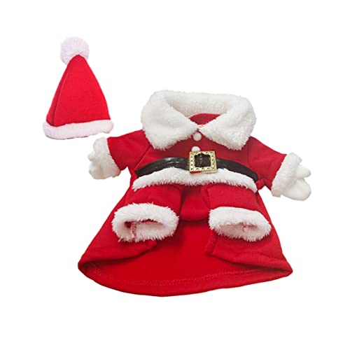 jojofuny Warmer Anzug Für Urlaubstiere Weihnachtshaustier Hundekostüm Weihnachtsmann Winterweste Für Haustiere Kätzchen-Weihnachts-Outfit Santa Haustier Kostüm Haustier-Outfit Weihnachten von jojofuny