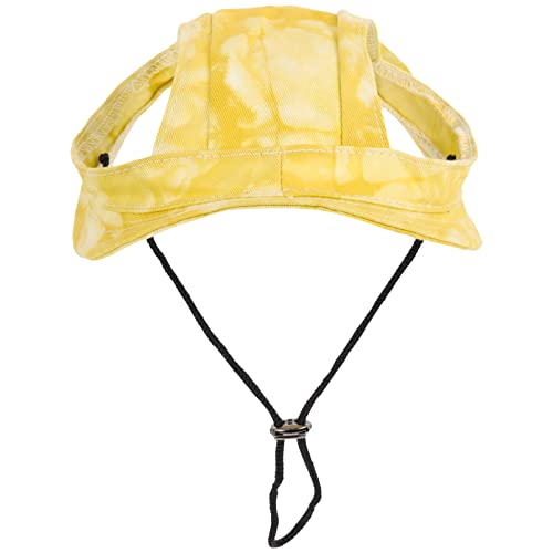 jojofuny Haustier-baseballmütze Hund Sonnenkappen Für Welpen Eimerhüte Für Haustiere Outdoor-Hut Für Haustiere Welpenhüte Schirmmütze Für Welpen Prinzessin Eltern-Kind Baumwolle Stroh von jojofuny
