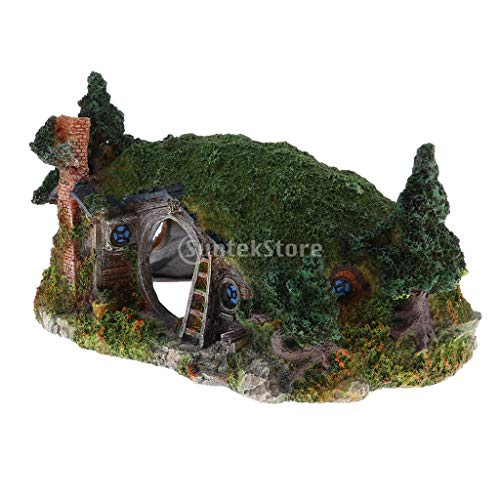 jojomis Aquarium-Terrarium-Dekoration aus Kunstharz, Schloss-Form, Versteck-Lebensraum von Jojomis