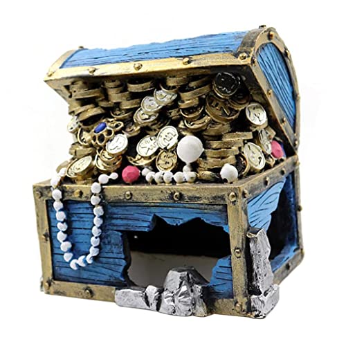 jojomis Tank-Ornament-Box mit Schmucksteinen, Kunstharz, Schatztruhe zum Verstecken jojomis Tank-Ornament-Box mit Schmucksteinen, Kunstharz, Schatztruhe zum Verstecken von jojomis