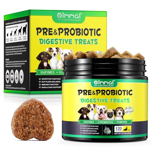 Probiotische Kauen für Hunde - 120 kaubare Probiotic Chews für Hund, Unterstützung Darmgesundheit, juckende Haut, Hundeergänzung weiche Kauen, Haustier Supplement für Hunde - Entengeschmack Probiotische Kauen für Hunde - 120 kaubare Probiotic Chews für Hund, Unterstützung Darmgesundheit, juckende Haut, Hundeergänzung weiche Kauen, Haustier Supplement für Hunde - Entengeschmack von jollifish