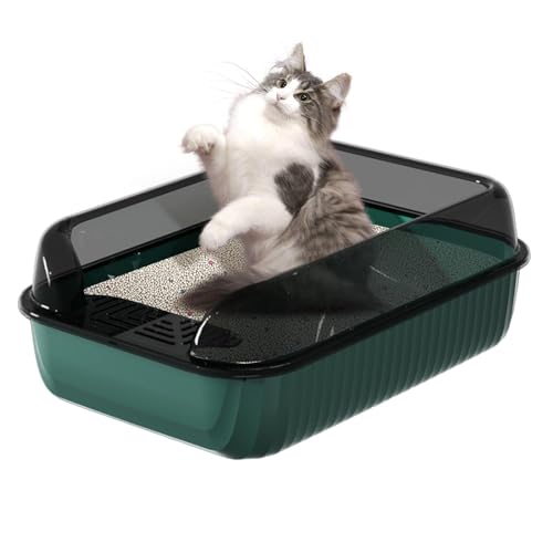 Katzentoilette, Große Katzentoilette Mit Streuschutz, Oben Offene Haustiertoilette, Geräumige Katzentoilette, Katzenkotbox Für Kleine Und Große Katzen Katzentoilette, Große Katzentoilette Mit Streuschutz, Oben Offene Haustiertoilette, Geräumige Katzentoilette, Katzenkotbox Für Kleine Und Große Katzen von jopiuieo