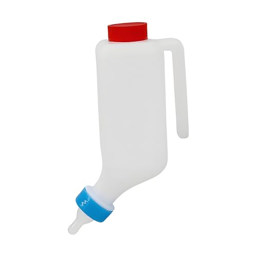 Ziegenflasche Feeder, Ziegenflaschen Zum Füttern Von Ziegenbabys, Lammfütterungsmilchflasche Mit Messungen, Milch-Futterflasche Zum Aufhängen, Für Schaf Lamm Kälber Ziegenmilchfutterautomat, 800ML von jopiuieo