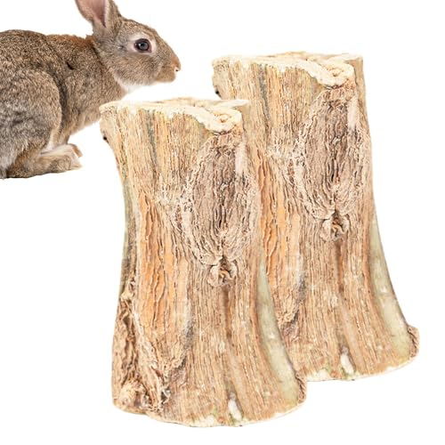 jopiuieo Chinchilla-Kaustäbchen,Kaninchen-Kauspielzeug,Kleine Tier-Kaustäbchen aus | Bunny Teeth Care Molar Toy, 2 Stück natürliche Papaya-Kaustangen für Kaninchen, Chinchilla, Hamster, von jopiuieo