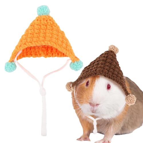 jopiuieo Kleine Tiermütze, kleine Mütze für Hamster,2 Stück gestrickte Haustier-Kopfbedeckungen mit verstellbarem Riemen | Foto-Requisiten, niedlicher Hut für kleine Tiere, Hasen-Kostümzubehör jopiuieo Kleine Tiermütze, kleine Mütze für Hamster,2 Stück gestrickte Haustier-Kopfbedeckungen mit verstellbarem Riemen | Foto-Requisiten, niedlicher Hut für kleine Tiere, Hasen-Kostümzubehör von jopiuieo
