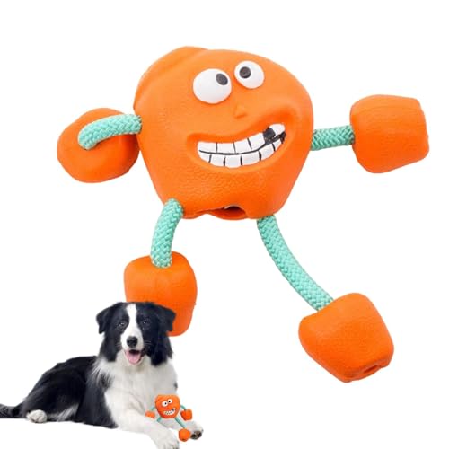 jopiuieo Quietschendes Hundespielzeug aus Gummi, quietschend, unzerstörbar, Zahnreinigung und Zahnfleischmassage, super Kauspielzeug, lustiges interaktives Haustierzubehör für große und mittelgroße jopiuieo Quietschendes Hundespielzeug aus Gummi, quietschend, unzerstörbar, Zahnreinigung und Zahnfleischmassage, super Kauspielzeug, lustiges interaktives Haustierzubehör für große und mittelgroße von jopiuieo