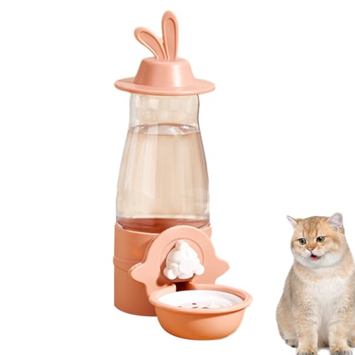 jopiuieo Wasserspender mit Hasenmotiv, waschbar, 600 ml, kein Tropfen, auslaufsicher, automatische Nachfülltränke für Frettchen, Rennmäuse, Hamster, Chinchilla von jopiuieo