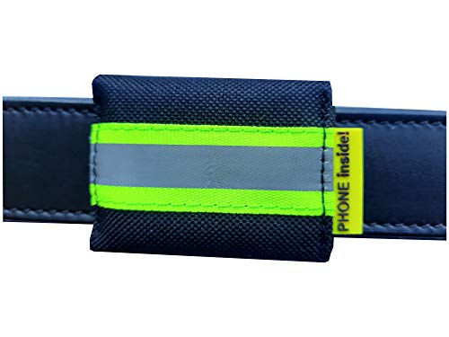 josi.li Trackertasche für Tractive 51x41x15mm, Nylon, wasserfest, Reflektorband in 5 Farben (bis 40mm Halsbandbreite/Panicverschluss, Reflektorband neongrün) von josi.li