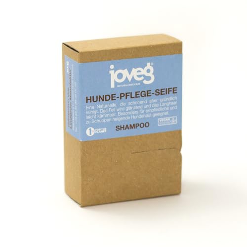 joveg® Hundeshampoo Pflege Seife - Sanfte Reinigung Fellpflege und Hautpflege für Hunde - Wirkt rückfettend und schützt die Haut vor Austrocknung - Made in Germany, Handgemacht, 100g von joveg