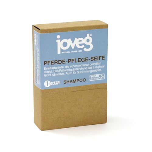 joveg® Pferdeseife Shampoo, Pferde-Pflege, Hautpflege -Bio Shampoo Seife, Reinigung, Pflege, Schweifwäsche, Mähne, Schimmel- Made in Germany, Handgemacht, 140g von joveg
