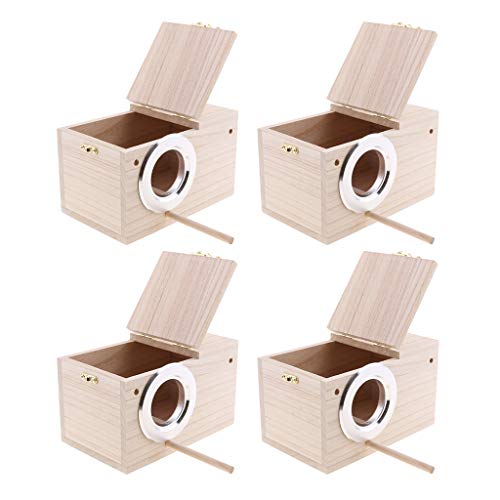 joyMerit 4Pc Sittich Nistkasten Wellensittich Zuchtbox Für Lovebirds Papagei von joyMerit