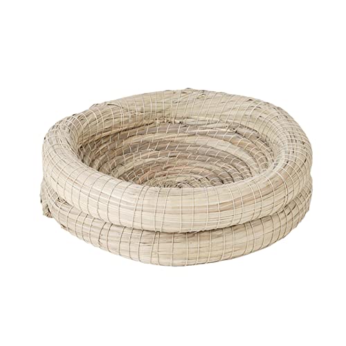 1 x Grasnest Tauben-Vogelnest Bruttei Becken Nest Matte Haustier Taubenzubehör Anti-Rollover Stroh Simulation Vogelhaus 100% Naturfaser Doppelboden Rad Ölgras Anti-Rolle 28-30 cm von joyxiwa