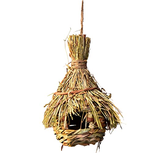 1 x Strohnest handgewebte Produkte, kreativer Hibiskus-Kürbis, Vogelhaus, Gartendekoration, Haustier-Vogelnest, Strohimitation, Vogelhaus 1 x Strohnest handgewebte Produkte, kreativer Hibiskus-Kürbis, Vogelhaus, Gartendekoration, Haustier-Vogelnest, Strohimitation, Vogelhaus von joyxiwa