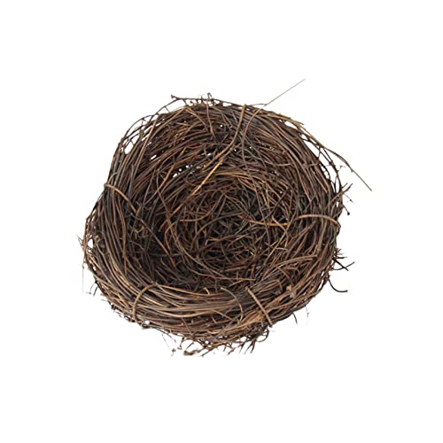 1 x Vogelnest aus Rattan, Simulation, Dekoration, Osterzubehör, weiche Einrichtungs-Requisiten, Vogelhaus, 100 % Naturfaser, 10 cm Vogelnest von joyxiwa