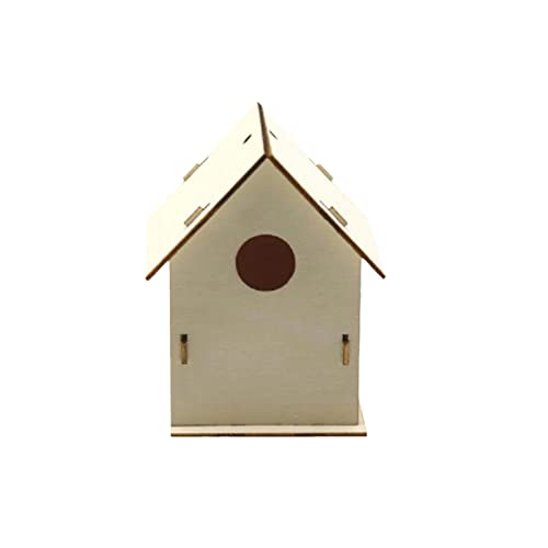 2pc DIY Holz Vogelhaus Spielzeug Set Kinder Graffiti Vogelnest Vogelkäfig Vogelhaus Holz Zucht Box für Vögel, Papageien Paarungsbox-2pc-E Abschnitt von joyxiwa