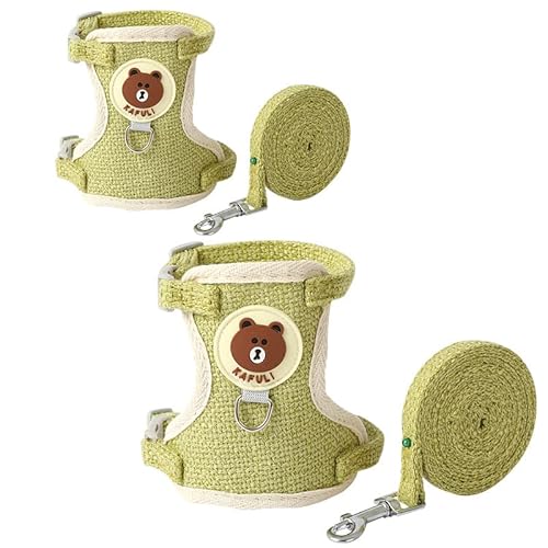 Bär kleine bis mittelgroße Hunde- und Katzen-Brustgeschirr, Leine für Hundespaziergänge für Katzen, Welpen, Kätzchen, Hochzeit, Geburtstag Bär kleine bis mittelgroße Hunde- und Katzen-Brustgeschirr, Leine für Hundespaziergänge für Katzen, Welpen, Kätzchen, Hochzeit, Geburtstag von joyxiwa