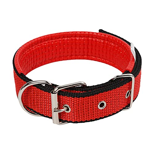 Halsband aus weichem Leder mit Polypropylen-Schaumstoff für Hunde für Welpen, kleine, mittelgroße und große Hunde und Katzen, verstellbare Länge von joyxiwa