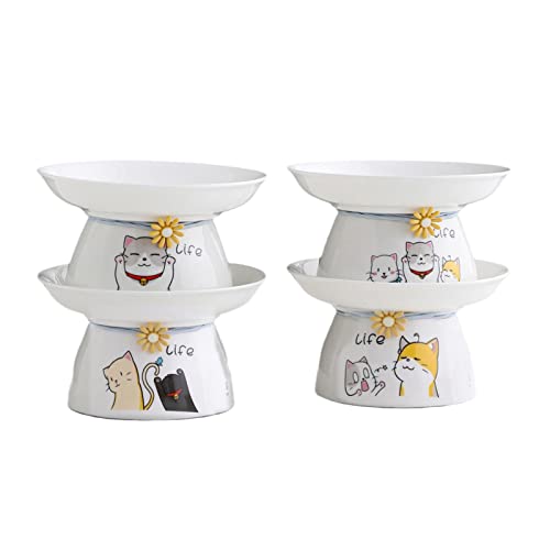 Hoher Katzennapf aus Keramik, schützt die Halswirbelsäule, Mund, auslaufsicher, für Katzen, Hunde, Futter- und Wassernapf für flache Katzen, kleine Hunde, schützt Haustiere, Wirbelsäule Hoher Katzennapf aus Keramik, schützt die Halswirbelsäule, Mund, auslaufsicher, für Katzen, Hunde, Futter- und Wassernapf für flache Katzen, kleine Hunde, schützt Haustiere, Wirbelsäule von joyxiwa