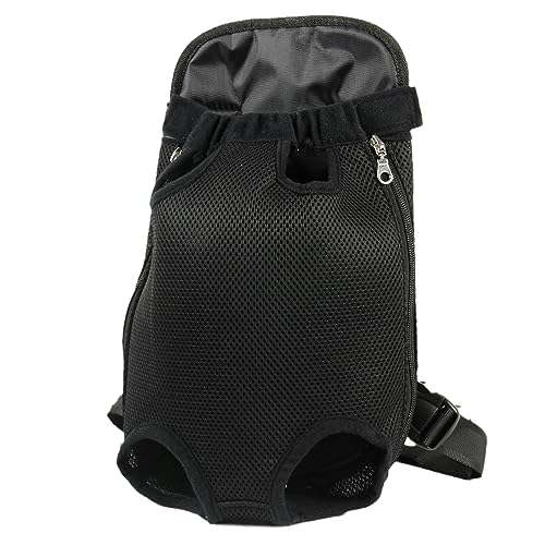 Nylonmaterial Hund Katze Haustier Tasche Vier Ecken Teddy, praktischer Rucksack, kleines Haustier zum Ausgehen, tragbare Tasche-Black-XL von joyxiwa