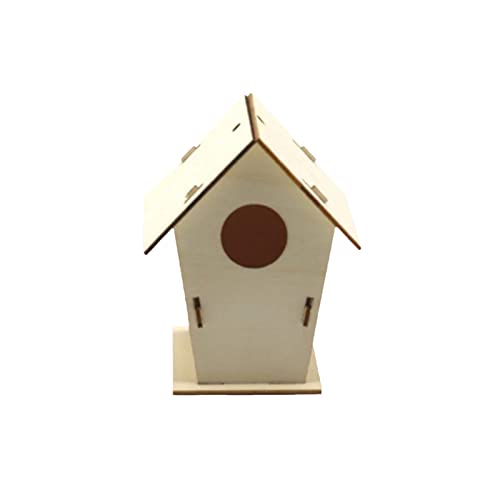 Vogelhaus-Spielzeug-Set für Kinder, Graffiti, Vogelnest, Vogelkäfig, Vogelhaus, Holzzuchtkasten für Vögel, Papageien, Paarungsbox, 2 Stück von joyxiwa