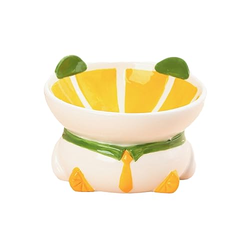 joyxiwa Keramik-Katzenbecken, Nackenschutz, schräger Mundschutz, Halswirbelsäule, Trinkwasser, Hundenapf, high Foot pet Products-Lemon King joyxiwa Keramik-Katzenbecken, Nackenschutz, schräger Mundschutz, Halswirbelsäule, Trinkwasser, Hundenapf, high Foot pet Products-Lemon King von joyxiwa