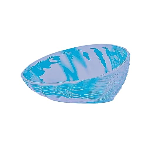 joyxiwa Super große Kapazität Haustier Keramik schräge Gewinde rutschfeste Schüssel Große Hund Futter Set Katze Reis Schüssel Kleine Gewinde - Blau von joyxiwa