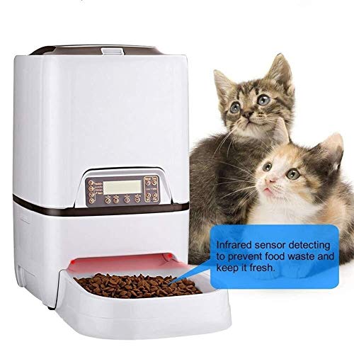 Feeders 6L Automatischer praktischer Futterspender für Haustiere mit Sprachaufzeichnung, LCD-Display, Infrarot-Sensor, Katzen- und Hundefutterspender Feeders 6L Automatischer praktischer Futterspender für Haustiere mit Sprachaufzeichnung, LCD-Display, Infrarot-Sensor, Katzen- und Hundefutterspender von jsfdsfhsdjdjgrieurfews