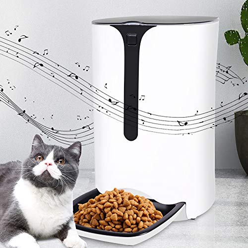 Feeders 6L Large Capacity Smart Cat and Dog Timed Quantitative Recording Call Function Automatic Feeding Device Removable and Washable Dual Power Escort Feeder von jsfdsfhsdjdjgrieurfews