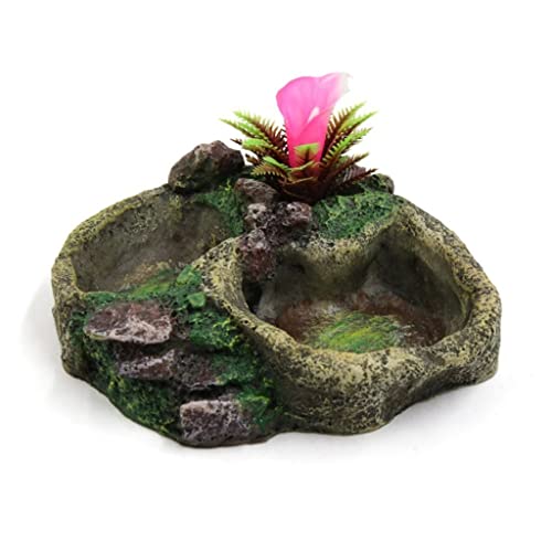 Reptilien-Wassernapf Futternapf aus Kunstharz für Schildkröte, Eidechse, Haustierprodukte (Farbe: C) (A) von jsfdsfhsdjdjgrieurfews