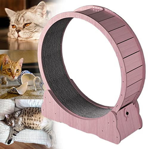 Großes Laufrad für Katzen, geräuschloses Katzenlaufrad für den Innenbereich, Sicherheitsschloss-Design und einfache Installation, Verschiedene 3 Farben und 4 Größen erhältlich,Pink-L von json2xml