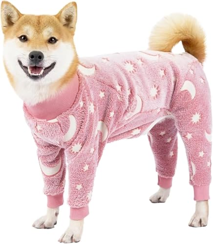 junozya Vierbeiniger Hunde-Pyjama, Welpen-Fleece, Warmer Winter-Hunde-Overall, süße Haustier-Kleidung, Onesies für mittelgroße und große Hunde, Mantel,XS,Pink junozya Vierbeiniger Hunde-Pyjama, Welpen-Fleece, Warmer Winter-Hunde-Overall, süße Haustier-Kleidung, Onesies für mittelgroße und große Hunde, Mantel,XS,Pink von junozya