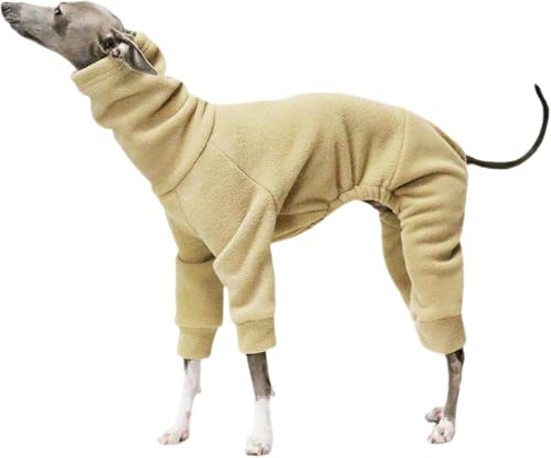 junozya Windhund-Trainingsanzug, Winter, Warmer Hunde-Fleecemantel, stilvoller Pyjama, Hundekleidung für kaltes Wetter, Rollkragen-Hundejacke,M,Off White junozya Windhund-Trainingsanzug, Winter, Warmer Hunde-Fleecemantel, stilvoller Pyjama, Hundekleidung für kaltes Wetter, Rollkragen-Hundejacke,M,Off White von junozya