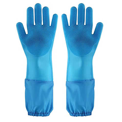 junweideyi Hundebadhandschuhe, Hundezahnbürste, 5 Stück, Hunde-Fingerzahnbürste für kleine Rassen und mittelgroße und große Hunde, Silikon-Waschhandschuhe mit hochdichten Zähnen (blau verlängert) junweideyi Hundebadhandschuhe, Hundezahnbürste, 5 Stück, Hunde-Fingerzahnbürste für kleine Rassen und mittelgroße und große Hunde, Silikon-Waschhandschuhe mit hochdichten Zähnen (blau verlängert) von junweideyi