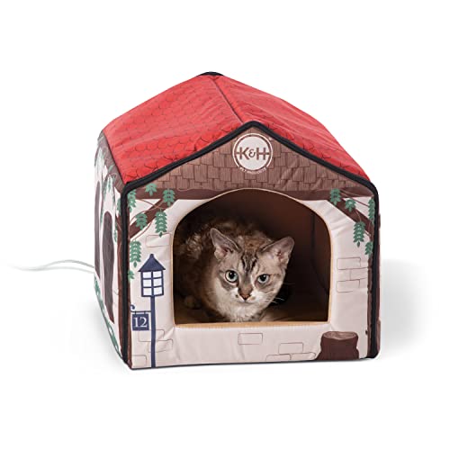 K&H PET PRODUCTS Thermo-Indoor Pet House Heated Cat Bed for Dogs and Cats Cottage Design 16 X 15 X 14 Inches von k&h pet products