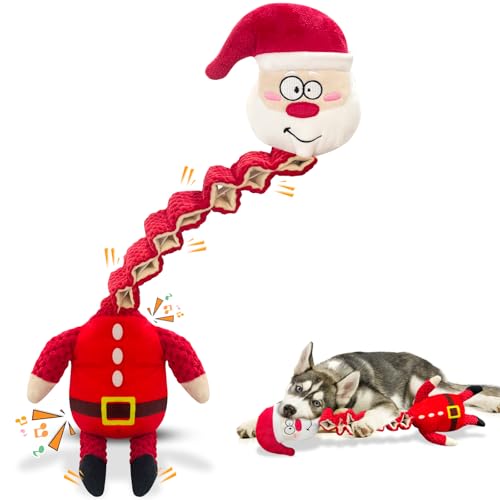 kachewlulu Interaktives Weihnachts-Hundespielzeug: Quietschendes Plüsch-Hundespielzeug für große Hunde – großes Kauspielzeug für Welpen, kleine, mittelgroße und große Rassen kachewlulu Interaktives Weihnachts-Hundespielzeug: Quietschendes Plüsch-Hundespielzeug für große Hunde – großes Kauspielzeug für Welpen, kleine, mittelgroße und große Rassen von kachewlulu