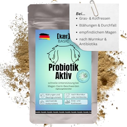 kaer Basic Probiotik Aktiv Pulver für Hunde, 200g - Probiotika zur Futterergänzung, Darmflora aufbauen, Darmbakterien, Darmsanierung Ergänzungsmittel, Darmgesundheit bei Durchfall kaer Basic Probiotik Aktiv Pulver für Hunde, 200g - Probiotika zur Futterergänzung, Darmflora aufbauen, Darmbakterien, Darmsanierung Ergänzungsmittel, Darmgesundheit bei Durchfall von kaer basic