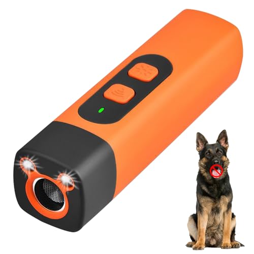 Antibell Ultraschall Gerät, 2025 Neuestes Handgerät Anti Bell Gerät Hunde, Ultraschall Handheld Hunde Training Antibell für Hunde Drinnen Draußen für Hundetraining und Gehen (Orange,1Pcs) von kailisi