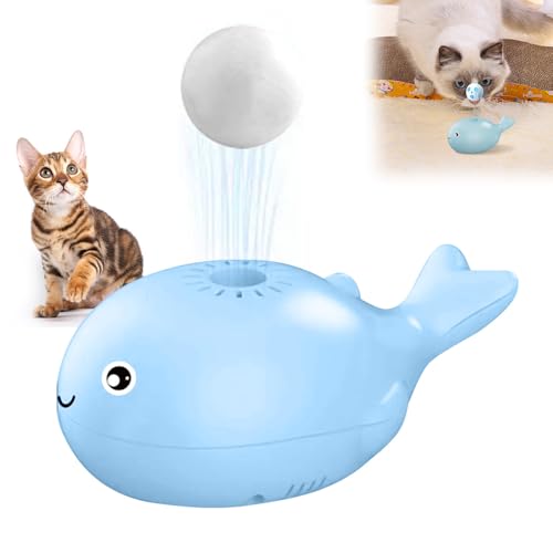 Floating Ball Cat Toy, 2025 Neuestes Katzenspielzeug Elektrisch Katzenball, Interaktives Katzenspielzeug Ball Wal schwimmendes Spielzeug mit USB Wiederaufladbarer für Katzen (Blau A) von kailisi