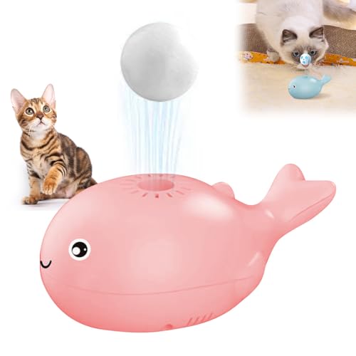 Floating Ball Cat Toy, 2025 Neuestes Katzenspielzeug Elektrisch Katzenball, Interaktives Katzenspielzeug Ball Wal schwimmendes Spielzeug mit USB Wiederaufladbarer für Katzen (Rosa A) von kailisi