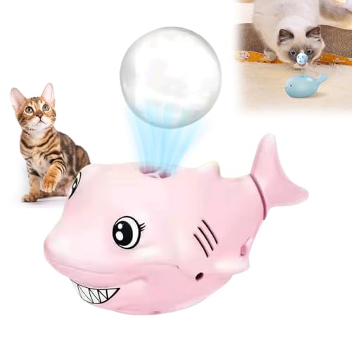 Floating Ball Cat Toy, 2025 Neuestes Katzenspielzeug Elektrisch Katzenball, Interaktives Katzenspielzeug Ball Wal schwimmendes Spielzeug mit USB Wiederaufladbarer für Katzen (Rosa B) von kailisi