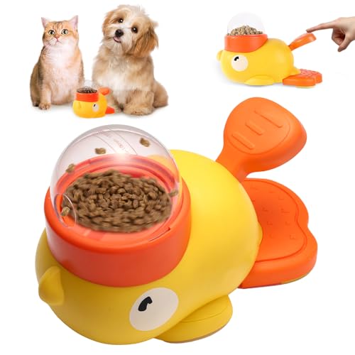 kailisi 2 in 1 Dog Interactive Slow Feeder Food Puzzle Toy, 2025 Neuestes Hundespielzeug Intelligenz, Haustier Futterspender Zur Verbesserung der Verdauung für Klein Große Hunde (Gelb,1Pcs) von kailisi