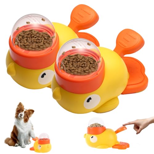 kailisi 2 in 1 Dog Interactive Slow Feeder Food Puzzle Toy, 2025 Neuestes Hundespielzeug Intelligenz, Haustier Futterspender Zur Verbesserung der Verdauung für Klein Große Hunde (Gelb,2Pcs) von kailisi